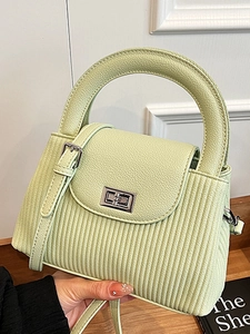 2025 New Striped Minimalist Crossbody Bag Designer Small Shoulder Bag Elegant PU Leather Pleated Handbag For Women