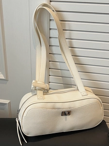 Damen Litschitextur PU Leder Schultertasche Mode Achsel Handtasche Mit Metall Drehverschluss Vielseitig Pendler Alltag Tasche