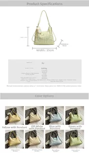 Detailed size specifications for large contrast PU leather butterfly pattern tote bag
