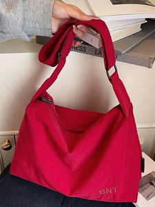 Women Large Capacity Canvas Shoulder Bag Minimalist Crossbody Travel Bag Casual Solid Color Tote Handbag With Embroidery