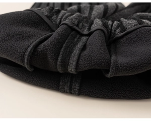 Detail view showing the thick black fleece lining and premium stitching of thermal pants
