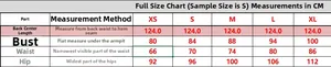 Detailed size chart for the butterfly embroidered evening dress showing XS to XL dimensions
