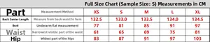 Detailed size chart for pink evening gown showing chest, waist and hip measurements in cm