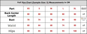 Size chart for pink bandage dress showing XS to XL measurements in CM for chest and waist