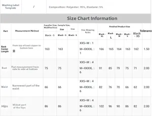 Detailed size chart for sexy one-shoulder evening dress showing precise measurements