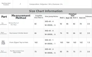 Size chart for high slit evening dress showing hip waist bust and back length metrics