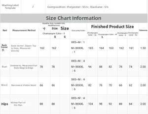 Detailed size chart for champagne sequin evening dress with polyester and elastane fabric