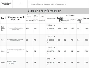 Size guide for pleated one-shoulder dress showing bust, waist, and hip measurements