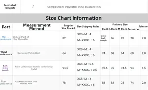 Detailed size chart for sexy mesh evening dress with polyester and elastane blend fabric