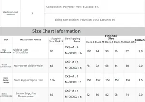 Detailed size chart with chest, waist, and hip measurements for the luxury evening gown