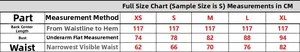 Size chart for red V-neck party dress showing measurements for XS to XL in centimeters