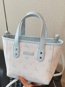 Fashion Women PU Leather Deer Pattern Tote Bag Casual Simple Urban Commuting Handbag Shoulder Crossbody Bag Daily Work