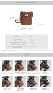 Detaillierte Größenangaben und Farboptionen für die PU-Eimertasche mit Litschi-Muster