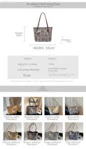 Detailed view of the fabric tote bag with size 35x26x10cm and durable shoulder straps