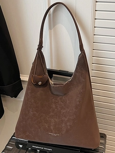 Sac à Bandoulière en Cuir PU pour Femmes Grande Capacité Décontracté Rétro Urbain Minimaliste Navettage Sac Fourre-tout Hobo