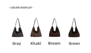 Borse tote leopardate disponibili nei colori grigio, kaki, marrone e verde