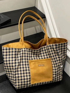 Large Capacity Faux Suede Tote Bag For Women Leopard Print Solid Color Commuter Shoulder Bag Urban Minimalist Handbag