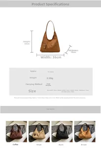 Tableau des tailles détaillé et options de couleurs pour le grand sac cabas en daim