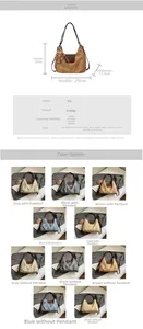 Detailed size specifications and weight info for the retro pleated large capacity tote bag