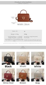 Detailed size guide and specifications for this stylish PU leather crossbody handbag