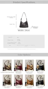 Detailed size chart and multi-color options for the minimalist faux leather tote bag