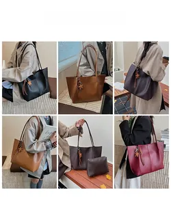 Detailed views of the spacious tote bag in four classic colors with star charm