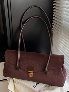 Vintage burgundy frosted suede bowling bag with metal clasp for elegant shoulder wear