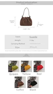 Size chart showing dimensions 19x14x8cm for leopard print suede pleated crossbody bag
