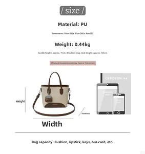Detailed size chart for minimalist bucket bag with 19x21x9cm dimensions and scale guide