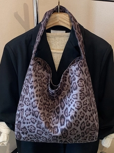 Large vintage leopard print tote bag for women with soft matte finish and stylish design