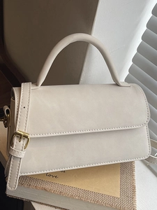 Γυναικεία Vintage Τσάντα από Δέρμα PU Μικρή Τετράγωνη Μονόχρωμη Τσάντα Χειρός Ώμου Χιαστί Retro Μόδα Καθημερινή Τσάντα