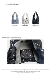 Detail der Satin-Einkaufstasche mit Druckknopf aus Metall und kleiner Innentasche