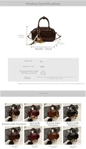 Dimensions détaillées du sac à main en cuir PU pour femme avec bandoulière 120cm