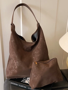 Sac à Épaule Minimaliste en Cuir PU Givré pour Femme Grande Capacité Sac Cabas Hobo Tendance pour Travail