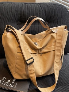 Women Large Capacity Canvas Tote Bag Waterproof Crossbody Shoulder Travel Bag With Animal Embroidery Casual Work Handbag
