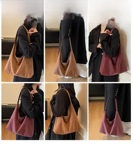 Collage of brown and burgundy leopard print hobo bags showing stylish daily commuting look