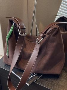 Women Retro Large Capacity PU Leather Tote Bag Korean Fashion Contrast Woven Rope Shoulder Bag Commuting School Casual Handbag