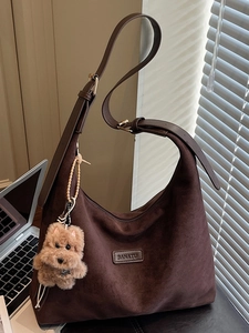 Large Capacity Women Suede Tote Bag Urban Minimalist Hobo Bag Stylish Underarm Shoulder Bag For Daily Commute Work Fashion Bag