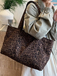 Schicke Einkaufstasche mit Leopardenmuster und großem Fassungsvermögen für Damen Mode