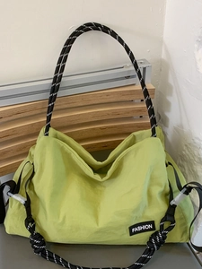 Grand Sac à Épaule en Toile pour Femmes Hommes Sac Fourre-tout Décontracté Avec Poignée en Corde Tressée Sac à Main Quotidien Urbain