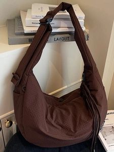 Women Large Capacity Hobo Bag Solid Color Waffle Texture Crossbody Shoulder Bag Casual Commuter Handbag Versatile Pouch