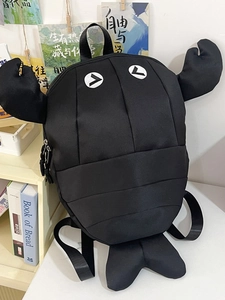 Creative black shark crab-shaped lightweight backpack with funny lobster design for 2025