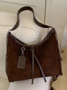 Sac à Bandoulière Rétro en Texture Daim pour Femmes Grande Capacité Commuting Tote PU Sac Avec Bandoulière Réglable