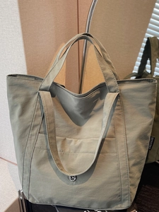 Women Large Capacity Canvas Tote Bag Minimalist Commuting Shoulder Bag Aesthetic Versatile Literary Student Book Handbag