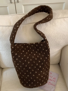 Women Plush Polka Dot Large Tote Bag Sherpa Fleece Shoulder Bag Minimalist Winter Fuzzy Handbag For Daily Travel Casual Outdoor Wear