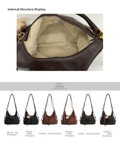 Internal view of the large tote bag showing smooth zipper pocket and light fabric lining