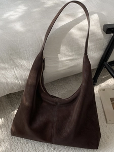 Vintage Large Capacity Hobo Bag For Women Minimalist PU Leather Underarm Shoulder Bag Autumn Winter Stylish Casual Tote Bag