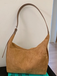 Borsa Hobo in Pelle PU con Texture Scamosciata Vintage di Grande Capacità per Donna Borsa a Spalla Casual per Pendolari Borsa Tote Retro Tinta Unita