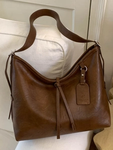 Sac Hobo Femme Vintage Minimaliste Grand Fourre-tout en Cuir PU Suédine Sac à Épaule Rétro Urbain Sac à Main Navette