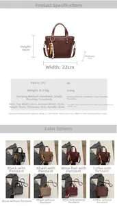 Specifiche dettagliate delle dimensioni per borsa in pelle PU intrecciata multicolore